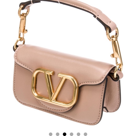 Valentino, leather micro V bag with Crossbody chain and top handle - Picture 10 of 16